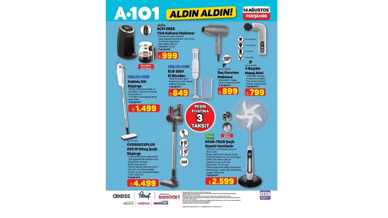 Foto - Teknolojiye doyuracak fırsatlar! A101’de 14 Ağustos indirimleri dolu dolu geliyor