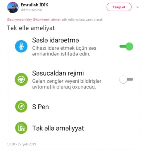 Foto - Telefonun dilini Azerice yaparsanız bakın ne olur