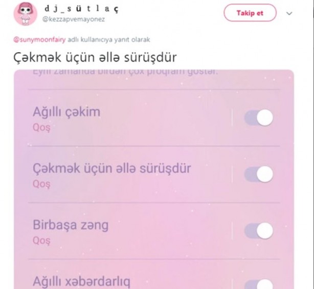 Foto - Telefonun dilini Azerice yaparsanız bakın ne olur