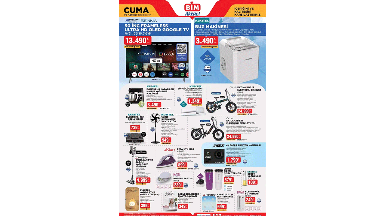 Foto - Televizyon, bisiklet, dondurma makinesi... BİM'de yeni haftanın kataloğu yayınlandı!