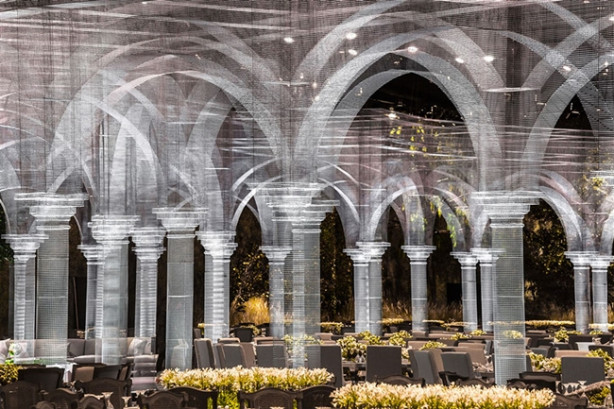 Foto - Tellerle yapılan müthiş mimari eser