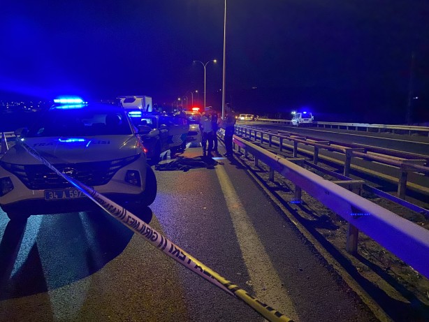 TEM Otoyolu’nda yayaya otomobil çarptı