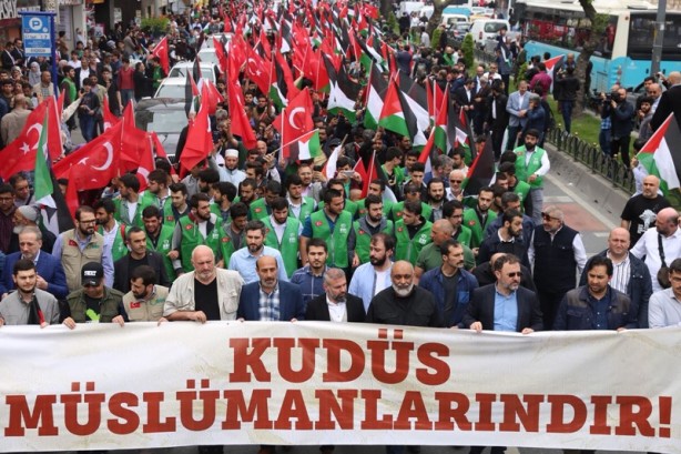 Foto - Tepkiler çığ gibi büyüyor... Vatandaşlar Kudüs için ayakta