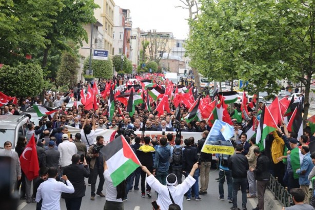 Foto - Tepkiler çığ gibi büyüyor... Vatandaşlar Kudüs için ayakta