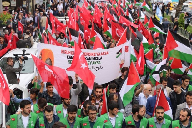 Foto - Tepkiler çığ gibi büyüyor... Vatandaşlar Kudüs için ayakta