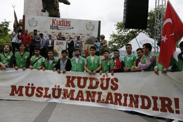 Foto - Tepkiler çığ gibi büyüyor... Vatandaşlar Kudüs için ayakta