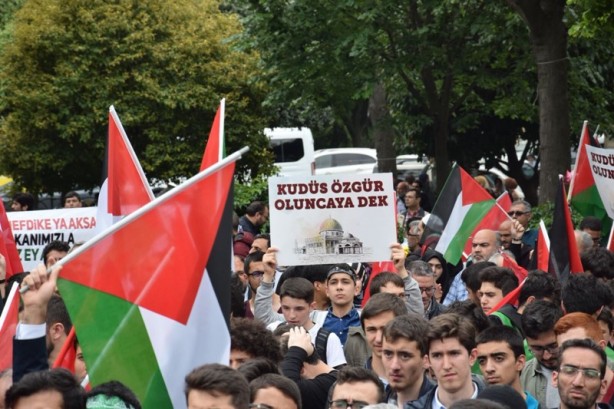 Foto - Tepkiler çığ gibi büyüyor... Vatandaşlar Kudüs için ayakta