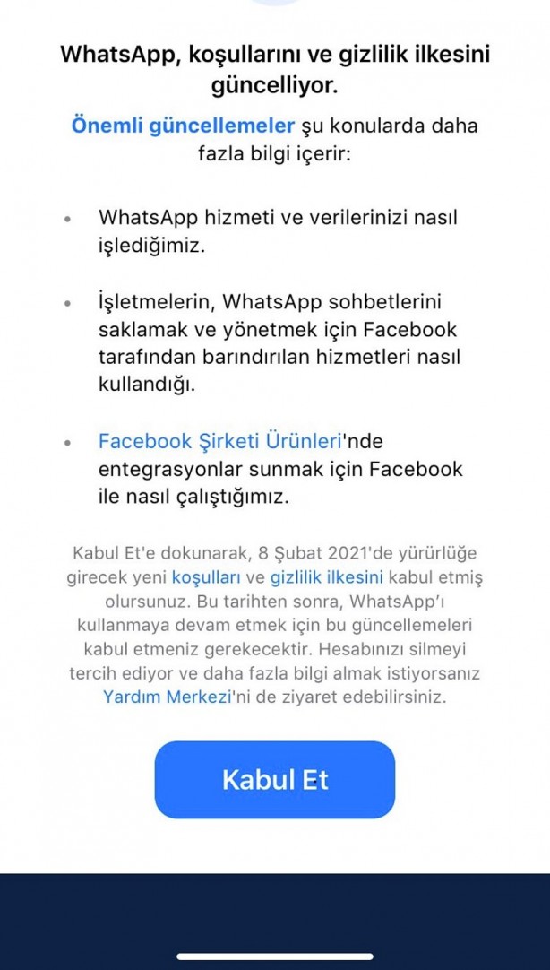 Foto - Tepkiler sonuç verdi; WhatsApp, Türkiye kararından geri adım attı 