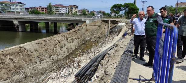 Foto - Terme Çayı ıslahında fore kazıklar tamam! Artık sona geliniyor