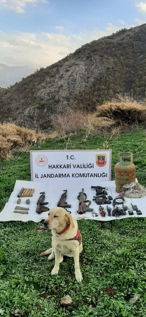 Foto - Terör örgütü PKK'ya ait silah ve mühimmat ele geçirildi