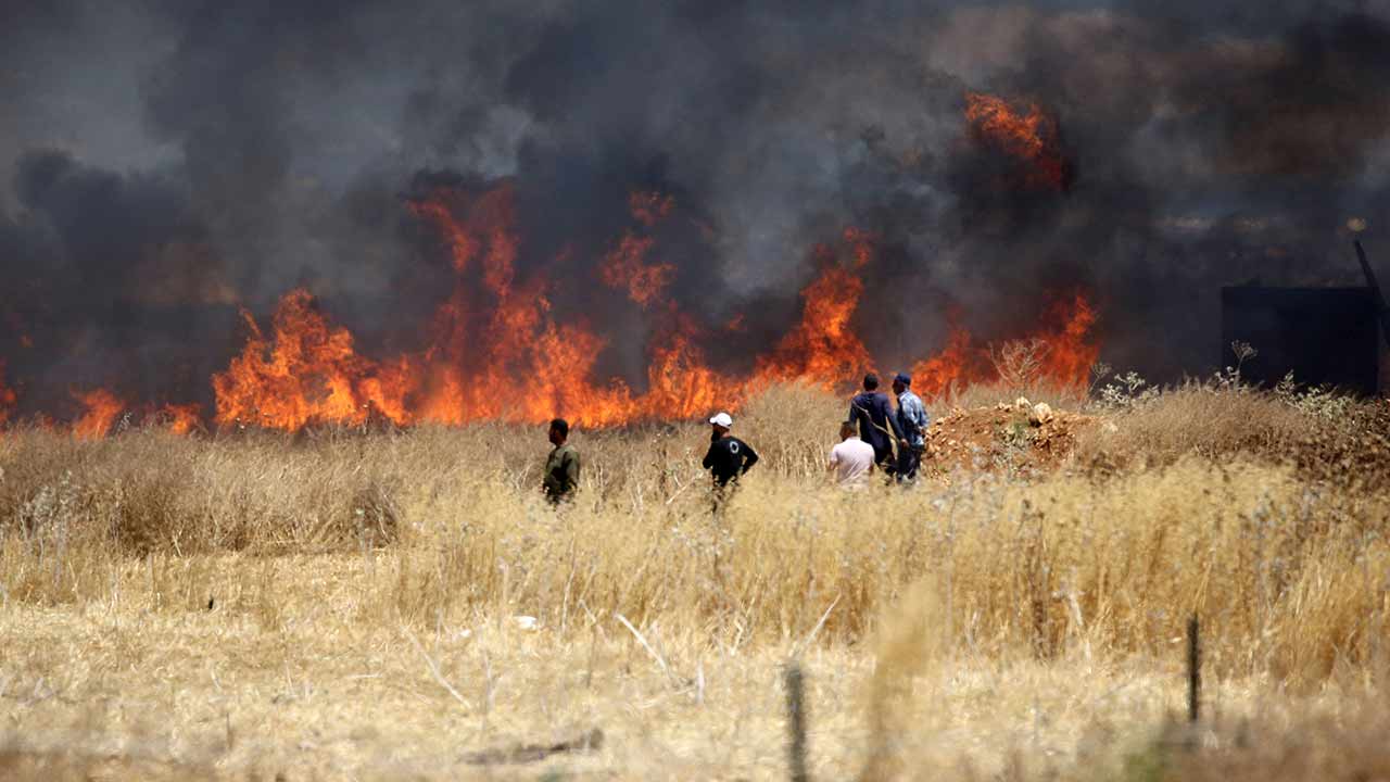 Teröristler yangın çıkardı! Müslümanların arazilerini ateşe verdiler!