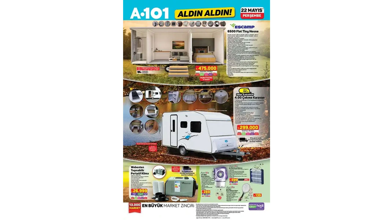 Foto - Tiny House ve çekme karavan geliyor! A101’de 22 Mayıs 2025 indirim fırsatları açıklandı
