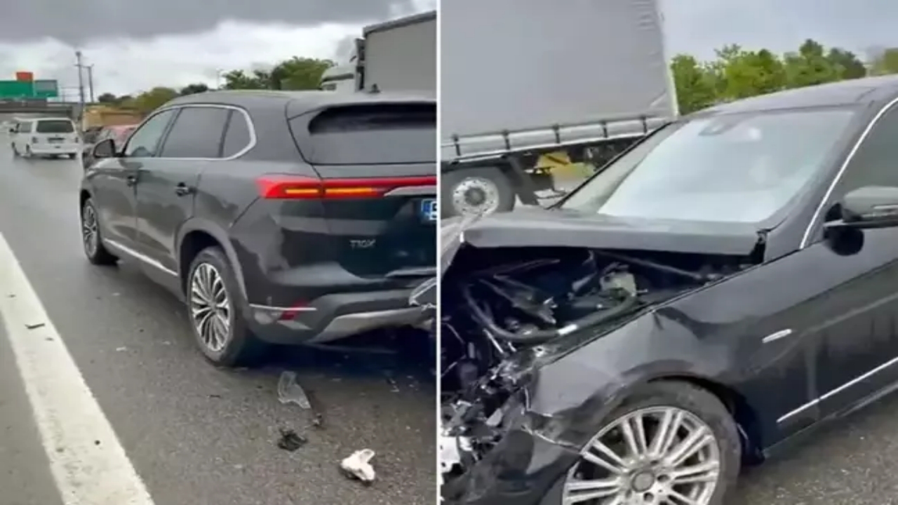 Foto - TOGG ile Mercedes çarpıştı, o görüntüler olay oldu! Vay vay vay