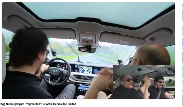 Foto - Togg, ünlü yarış pisti Nürburgring’de! Pilot Emir Aşarı Togg ile yağmurda iki tur attı, herkesi ipe dizdi! İşte olay görüntüler