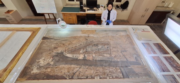Foto - Topkapı Sarayı’ndaki 200 yıllık ‘Mekke ve Medine’ temalı tablolar restore ediliyor