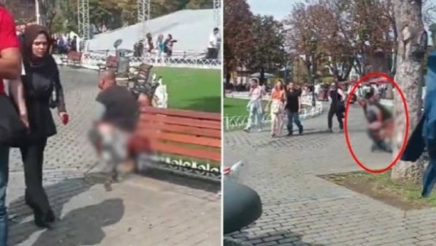 Foto - Topkapı Sarayı’nın önünde mide bulandıran hareket! Herkesin gözünün önünde bunu yaptı! Yuh artık be yuh
