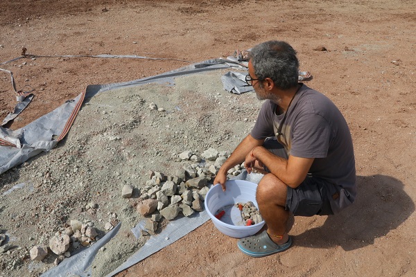 Foto - Toprağa karışan fosil parçaları bu yöntemle araştırılıyor