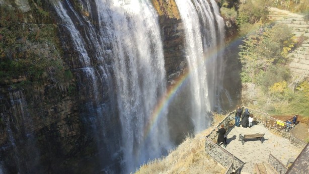 Foto - Tortum Şelalesi gökkuşağı ile süslendi
