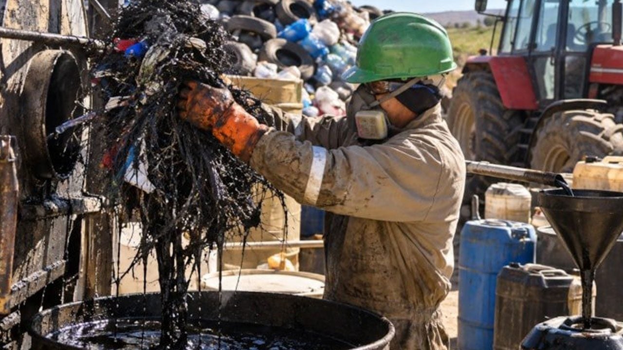 Foto - Traktörü için mazota para yetiştiremeyince kendisi yaptı: Günde 150 litre üretiyor 