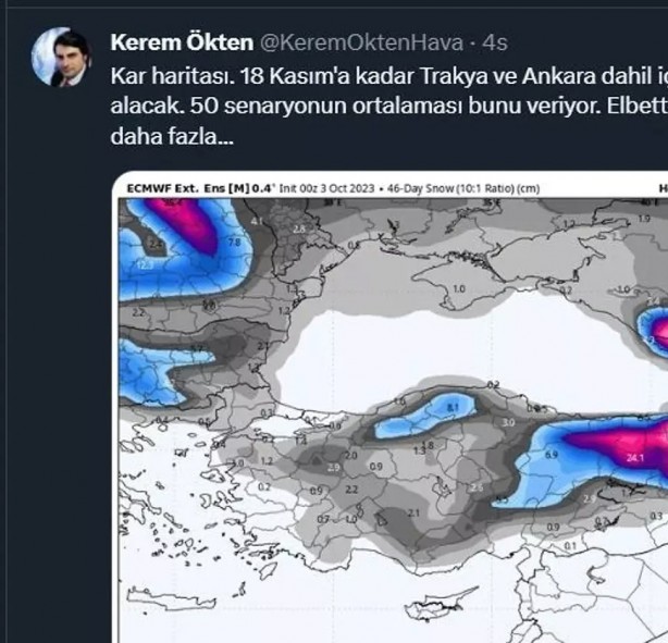 Foto - Trakya bölgesi ve Ankara için uzmanı uyardı: kar yağışı var, o tarihe kadar montları ve botları hazırlayın!
