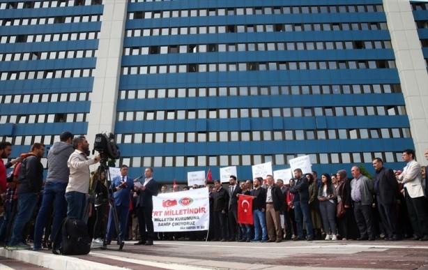 Foto - TRT çalışanlarına yönelik saldırılar protesto edildi