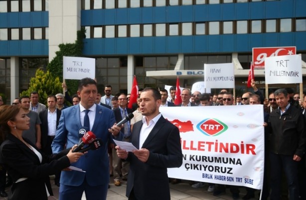 Foto - TRT çalışanlarına yönelik saldırılar protesto edildi