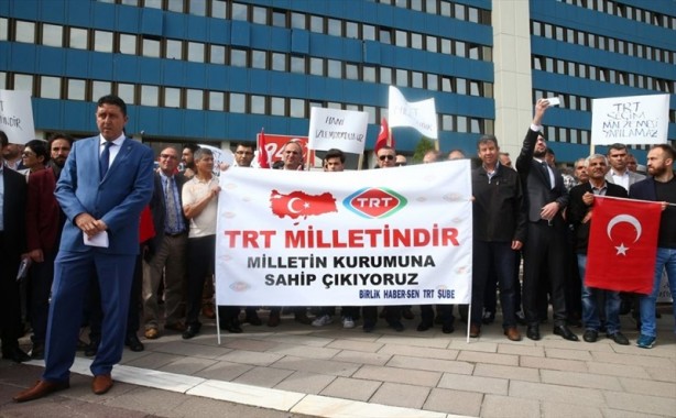 Foto - TRT çalışanlarına yönelik saldırılar protesto edildi