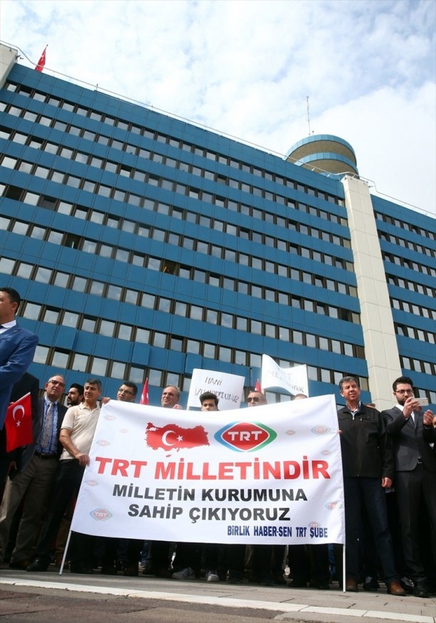 Foto - TRT çalışanlarına yönelik saldırılar protesto edildi