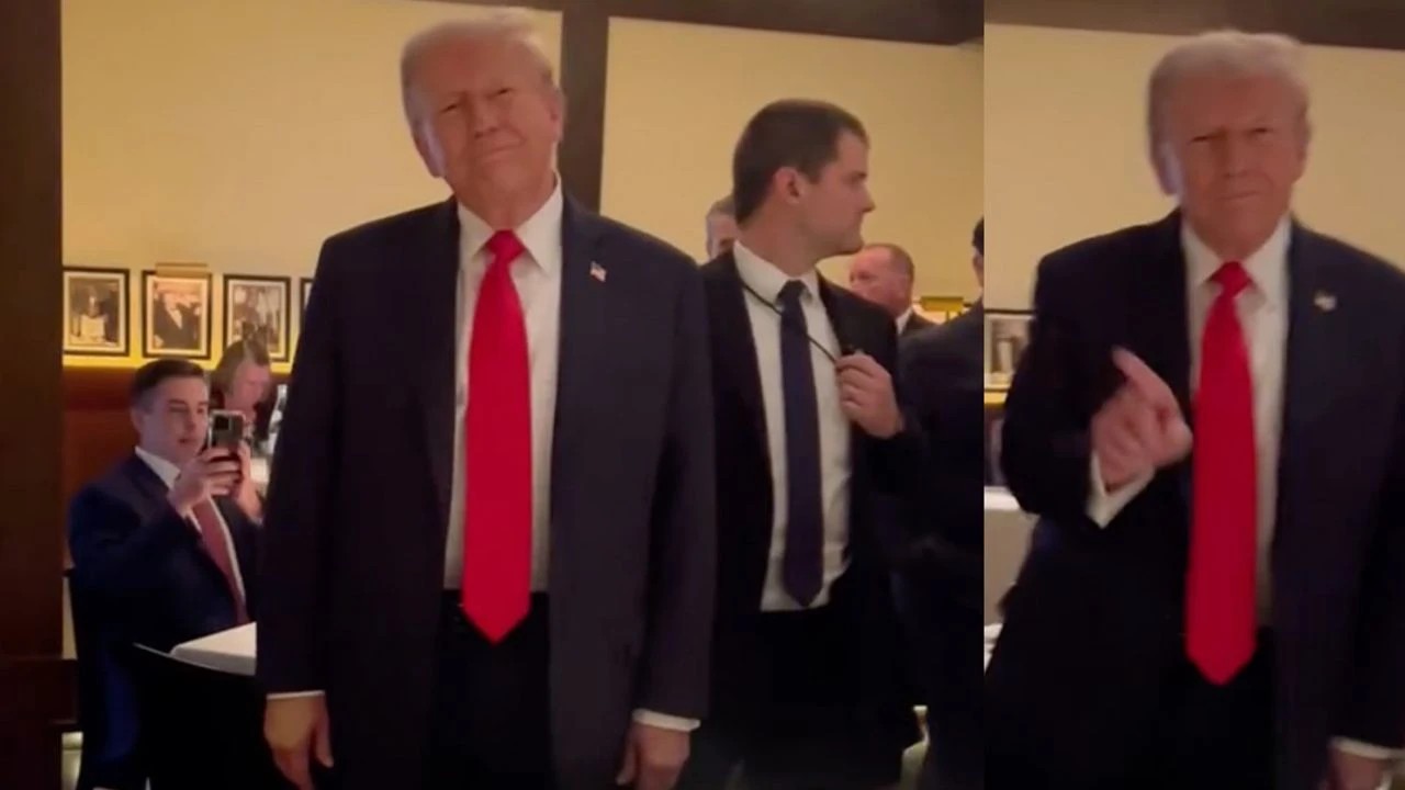 Trump'a gittiği restoranda Filistin protestosu