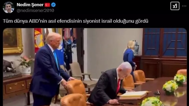 Trump'ın Netanyahu'nun sandalyesini çektiği görüntülere tepkiler çığ gibi!