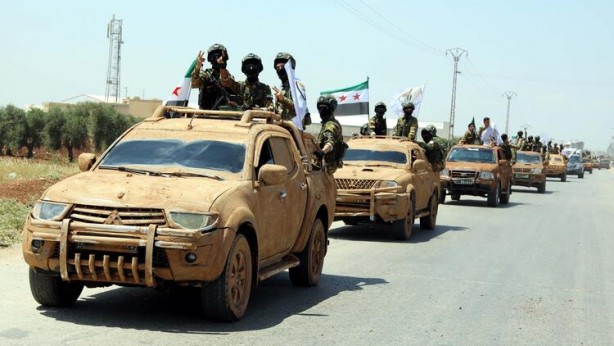 Foto - TSK'ya destek veren Suriye Milli Ordusu'ndan binlerce askerle konvoy