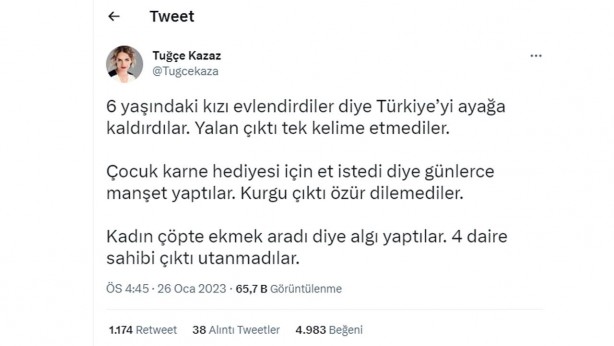 Foto - Tuğçe Kazaz: Türkiye’yi ayağa kaldırdılar, utanmadılar, özür dilemediler! 