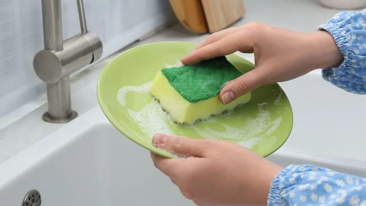 Foto - Tüm bardaklar pırıl pırıl olacak! Bulaşık süngerine bu işlemi yapınca bakın ne oluyor