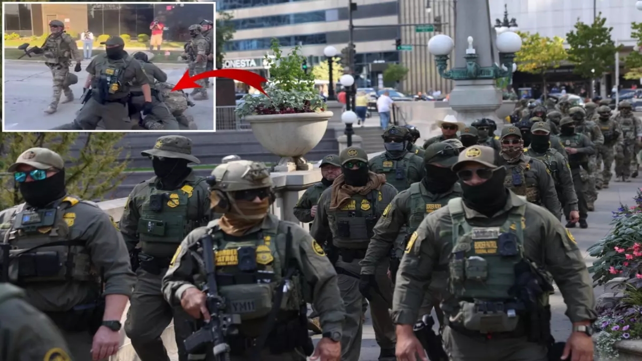 Tüm dünya bu görüntüleri konuşuyor! Şehir merkezine inen ajanlar, plastik mermilerle göçmen avına başladı