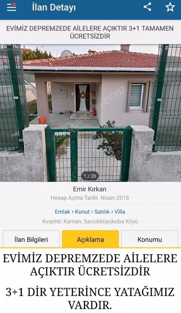 Foto - Tüm Türkiye tek yürek oldu! Depremzedeler için ücretsiz kiralık evler
