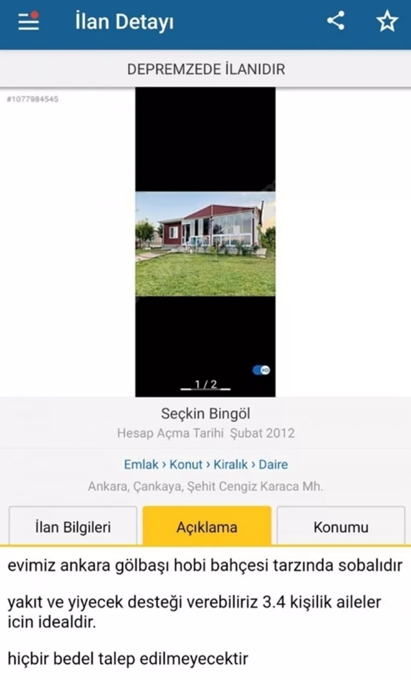 Foto - Tüm Türkiye tek yürek oldu! Depremzedeler için ücretsiz kiralık evler