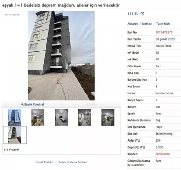 Foto - Tüm Türkiye tek yürek oldu! Depremzedeler için ücretsiz kiralık evler