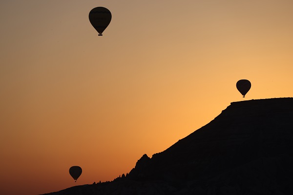 Foto - Turistler, Kapadokya'yı gökyüzünden keşfediyor