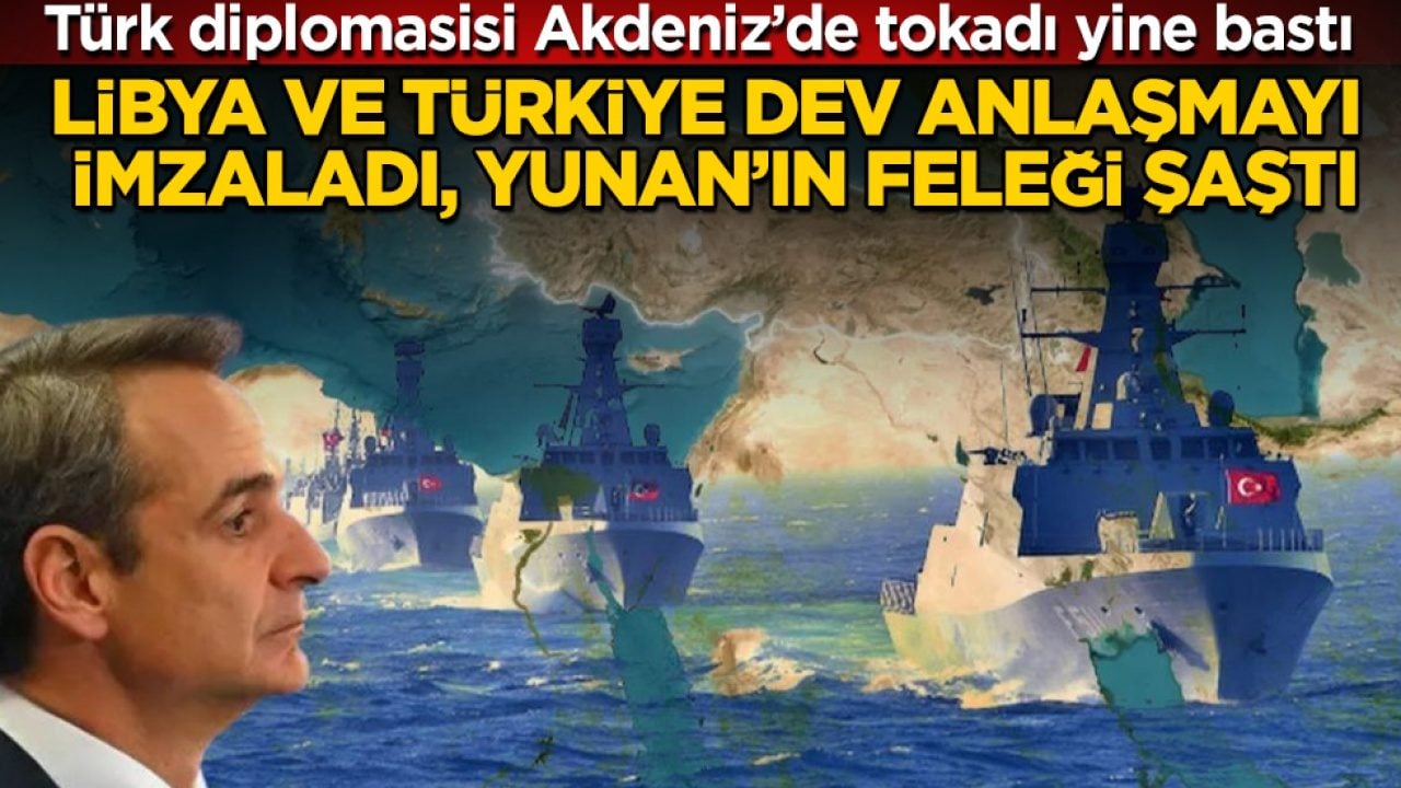 Türk diplomasisi Akdeniz’de tokadı yine bastı! Libya ve Türkiye dev anlaşmayı imzaladı, Yunanistan’ın feleği şaştı