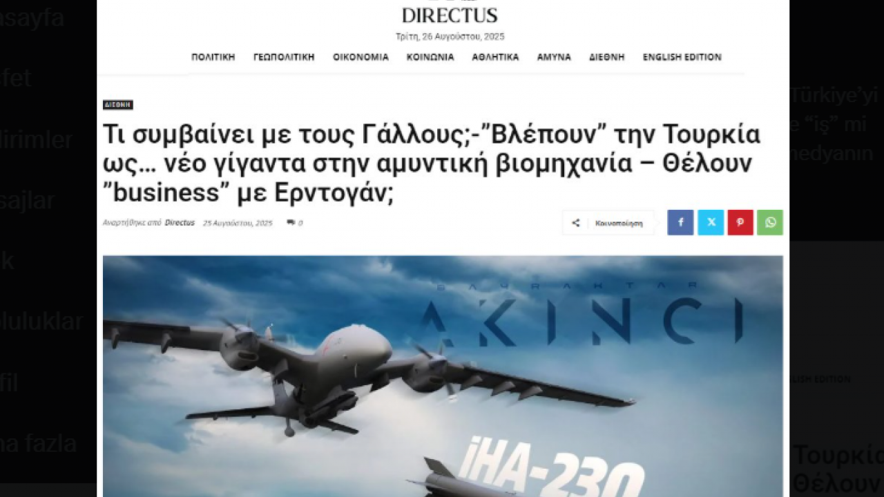 Foto - Türk savunma sanayii övgüsü Yunanistan'ı çıldırttı: Fransızlara ne oluyor?