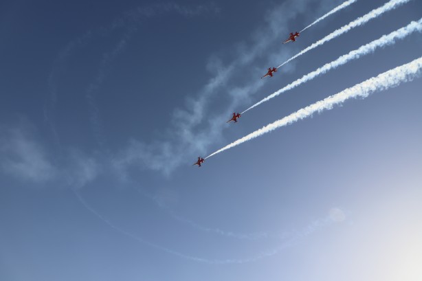 Foto - Türk Yıldızları’ndan Pamukkale'de gösteri uçuşu