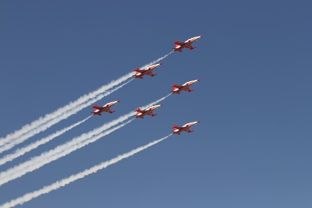 Foto - Türk Yıldızları’ndan Pamukkale'de gösteri uçuşu