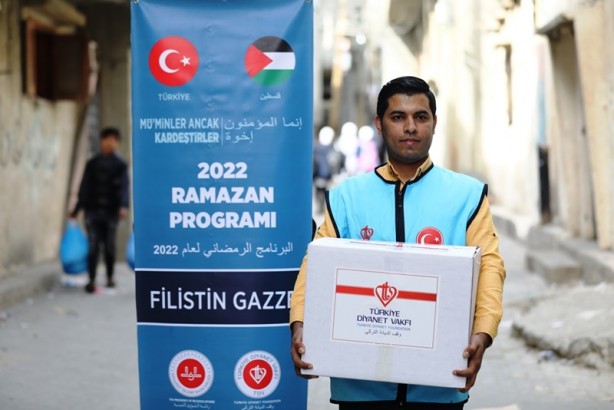 Türkiye Diyanet Vakfının desteğiyle Gazze'ye 2 bin koli gıda yardımı