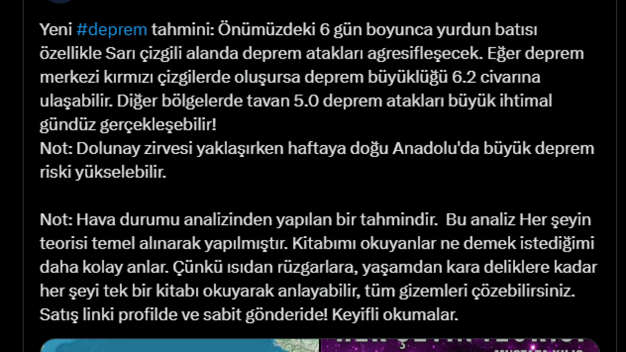 Foto - Türkiye onu konuşuyor! Deprem olacağını bir saat önceden açıkladı, yeni tahmini herkesi ürküttü