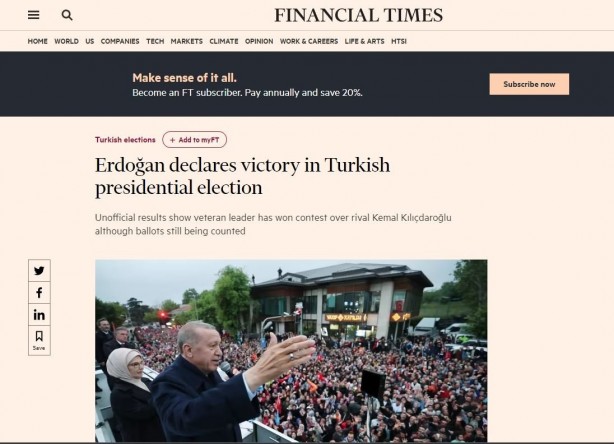 Foto - Türkiye seçimleri dünyanın gündeminde! Seçim sonuçlarını böyle gördüler: Erdoğan'ın açık zaferi...