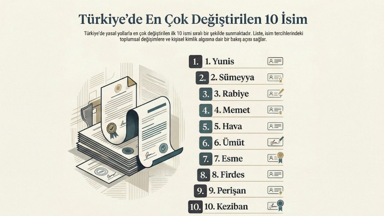 Foto - Türkiye’de en çok değiştirilen isim ve soyisimler belli oldu! İşte şaşırtan liste