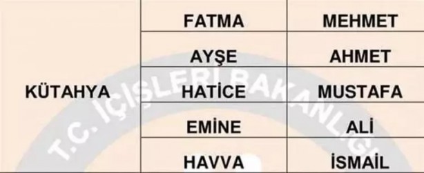 Foto - Türkiye'de en çok hangi isimler kullanılıyor? İl il en popüler kadın erkek isimleri