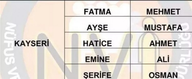 Foto - Türkiye'de en çok hangi isimler kullanılıyor? İl il en popüler kadın erkek isimleri