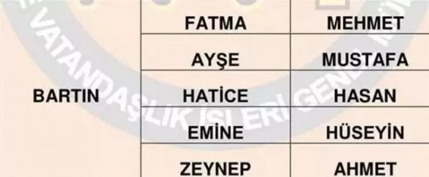 Foto - Türkiye'de en çok hangi isimler kullanılıyor? İl il en popüler kadın erkek isimleri