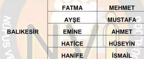 Foto - Türkiye'de en çok hangi isimler kullanılıyor? İl il en popüler kadın erkek isimleri